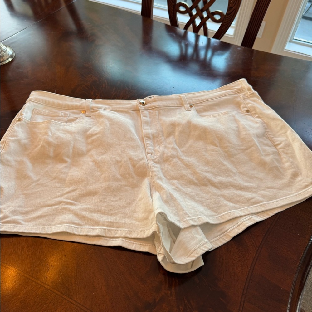 Torrid Classic White Denim Shorts